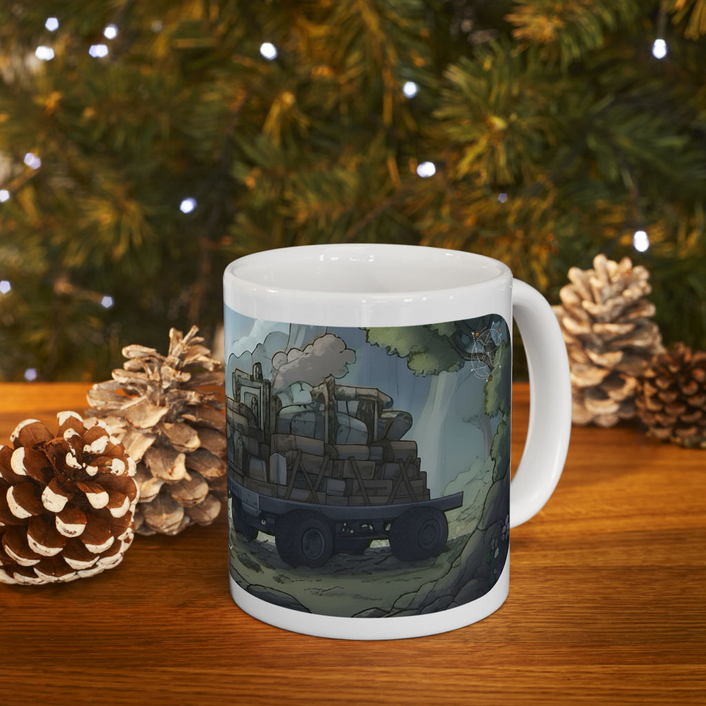 Adventure 4x4 Trucks #35, Future Scientists On The Move White Ceramic Mug — Find Your Path To The Essentials Cup (11oz & 15oz)
