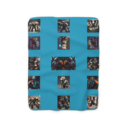 Matiby MEK Teal Sherpa Fleece Blanket