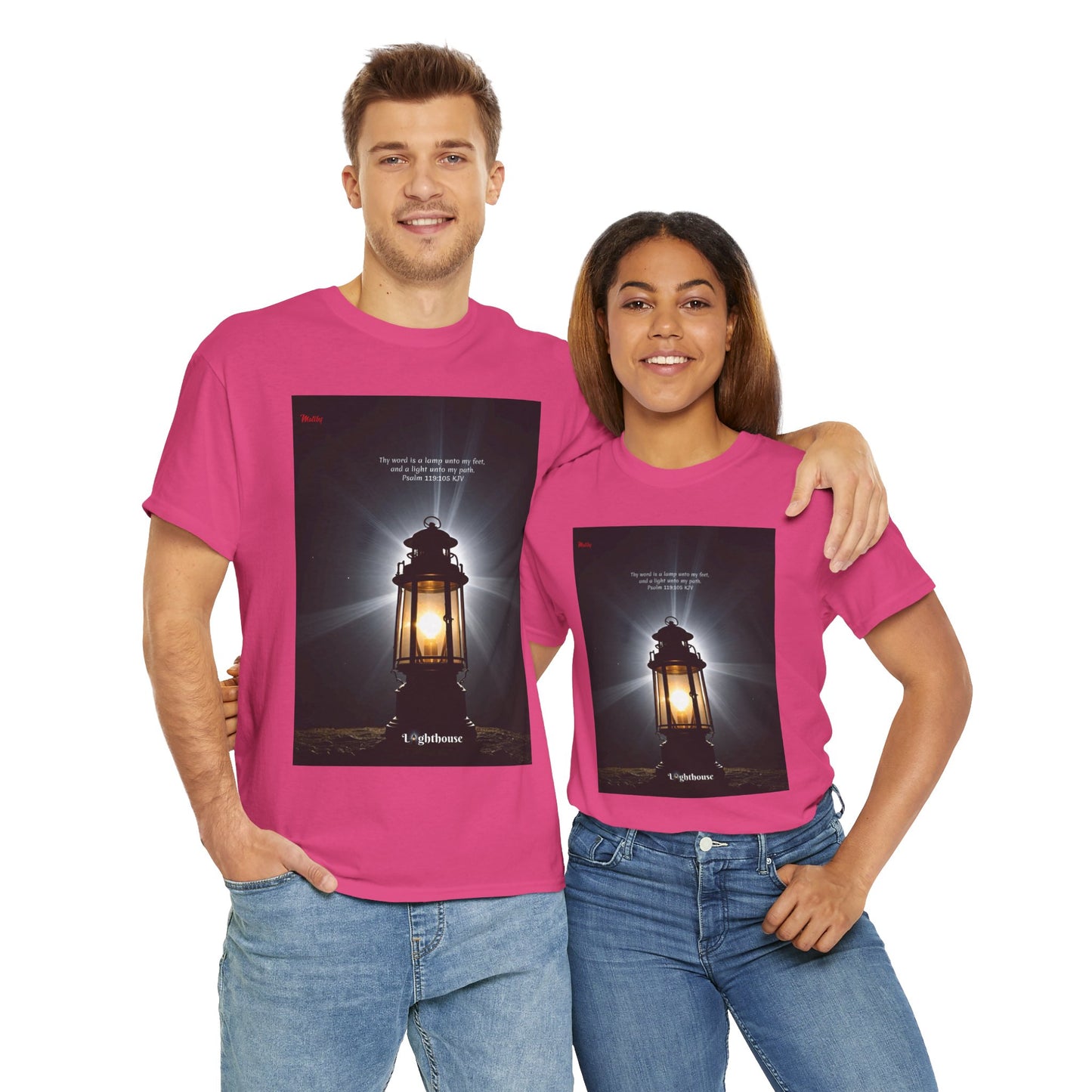 Lighthouse Psalm 119 Unisex Heavy Cotton Tee