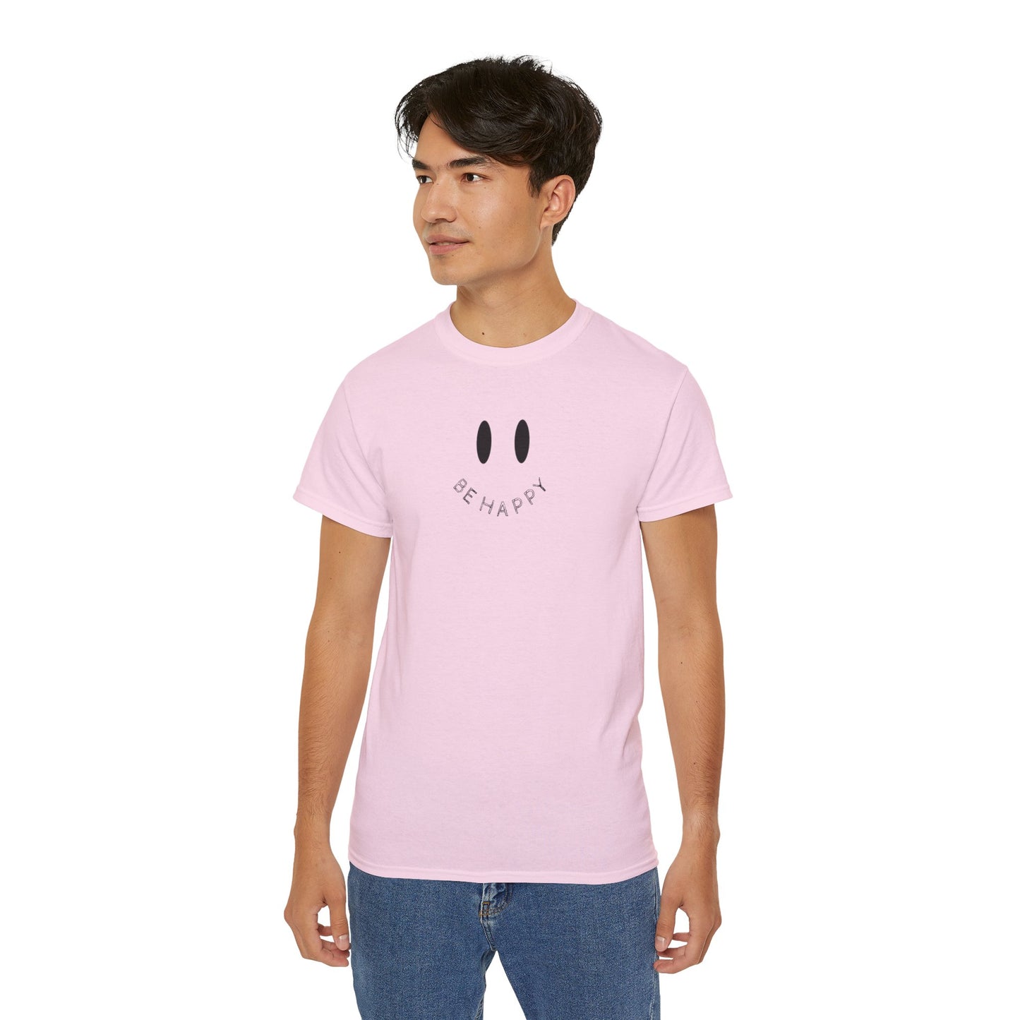 "Be Happy" Smiley Face Unisex Ultra Cotton Tee