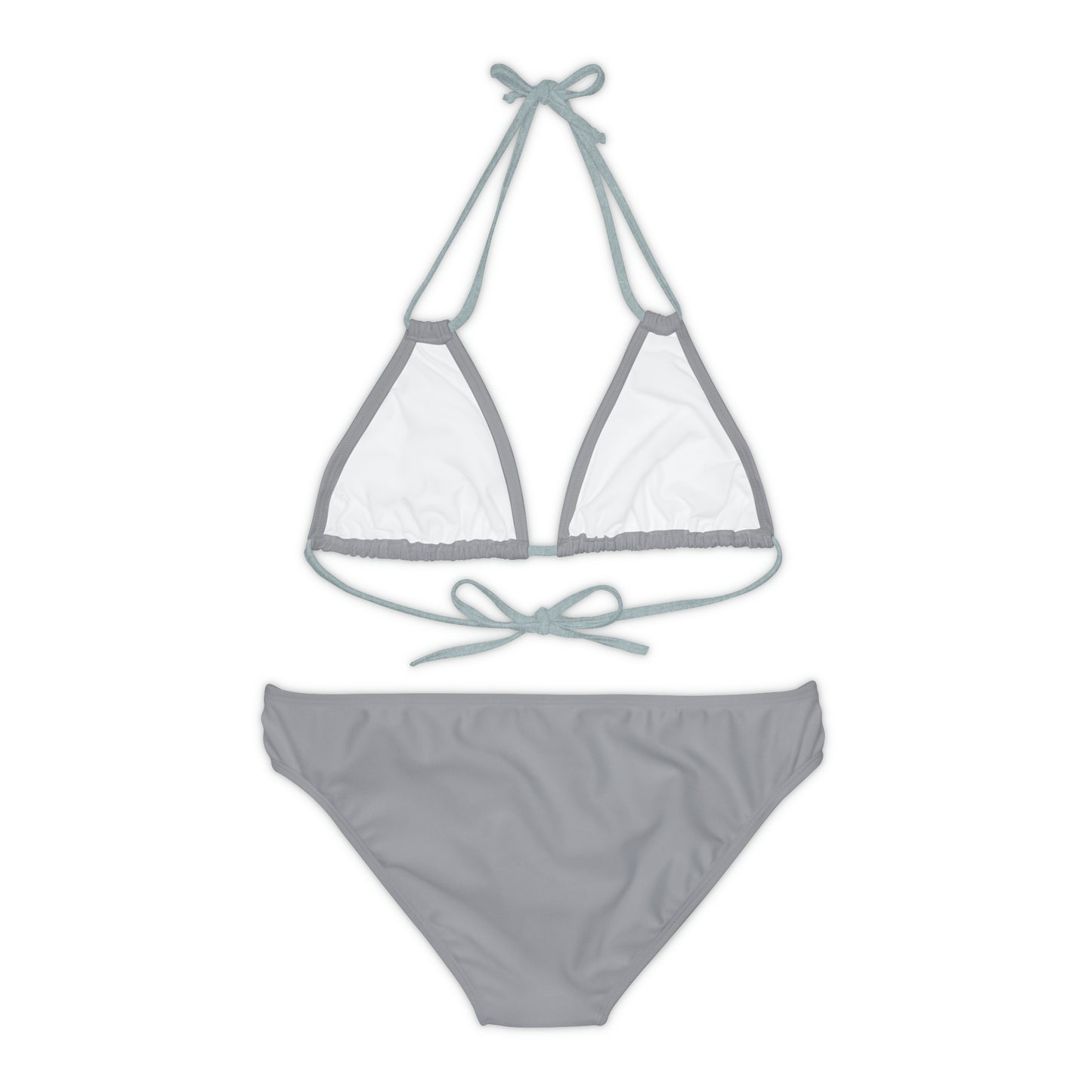 Grey Strappy Bikini Set (AOP)