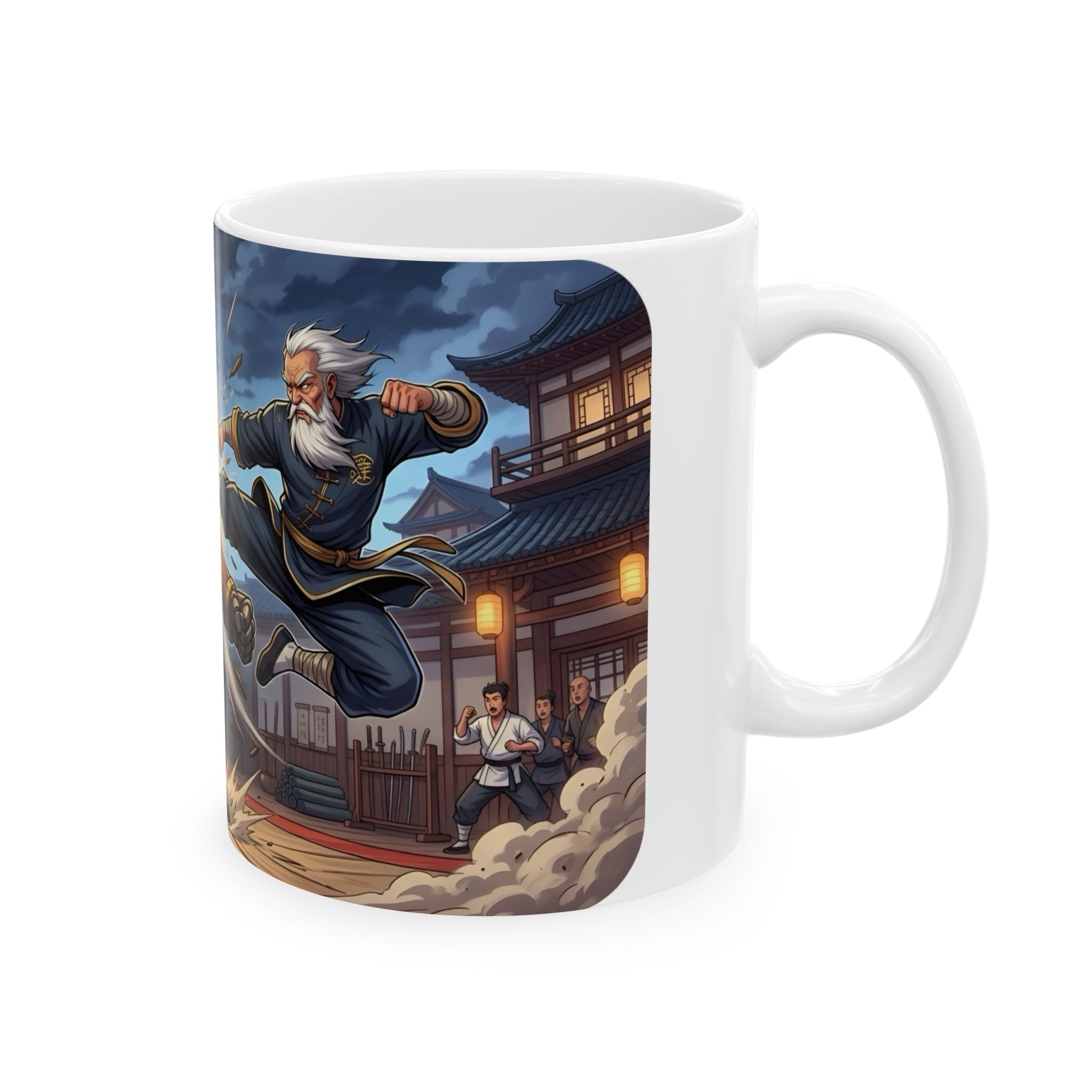 Daylight Saving Time Fight White Ceramic Mug – Brawling For Sleep Cup (11oz, 15oz)