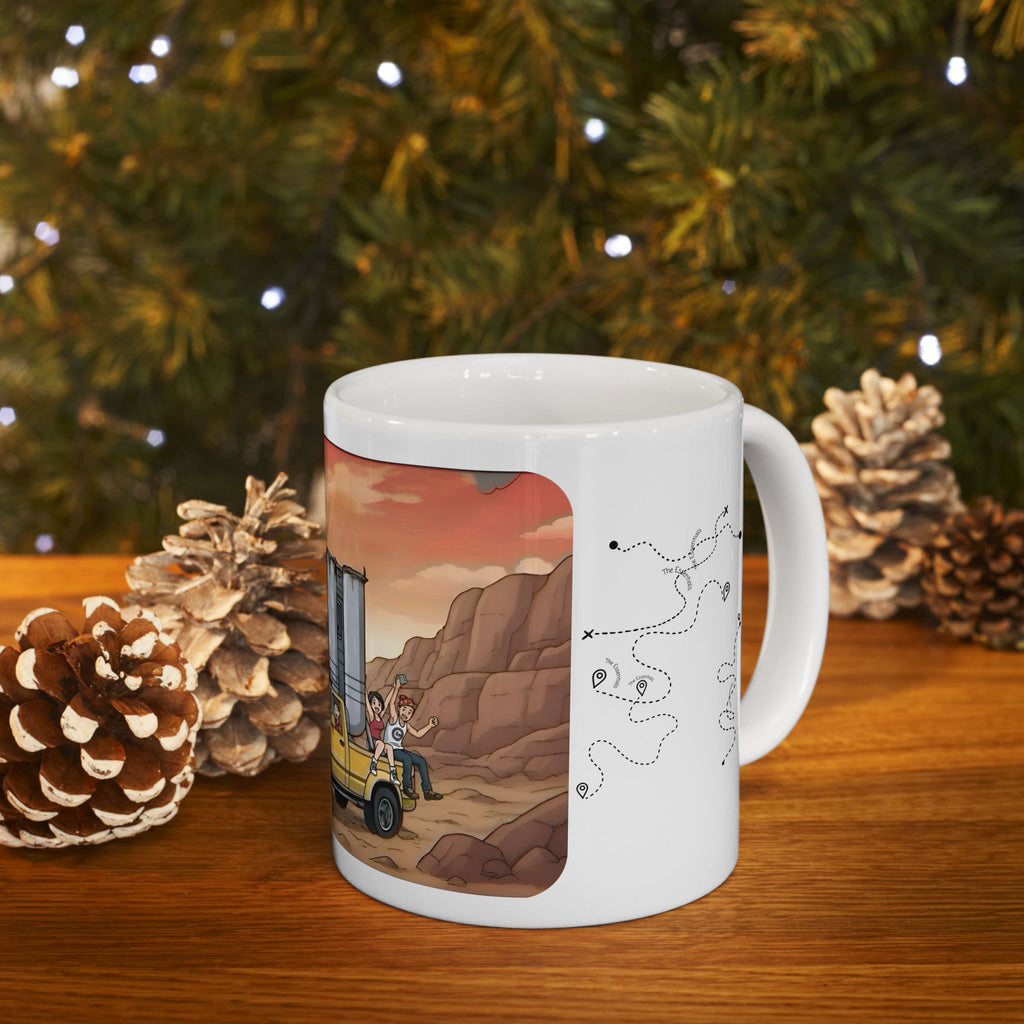 Sunshine State Pickup Trucks #15, Hauling Off The Grid Trailer White Ceramic Mug – Celebrating Companionship, Creativity & Life’s Little Wonders Cup (11oz/15oz)