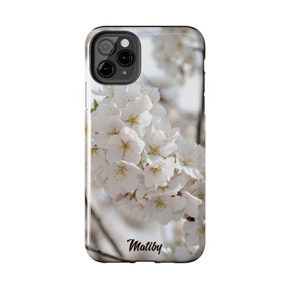 White Flower Tough Phone Cases