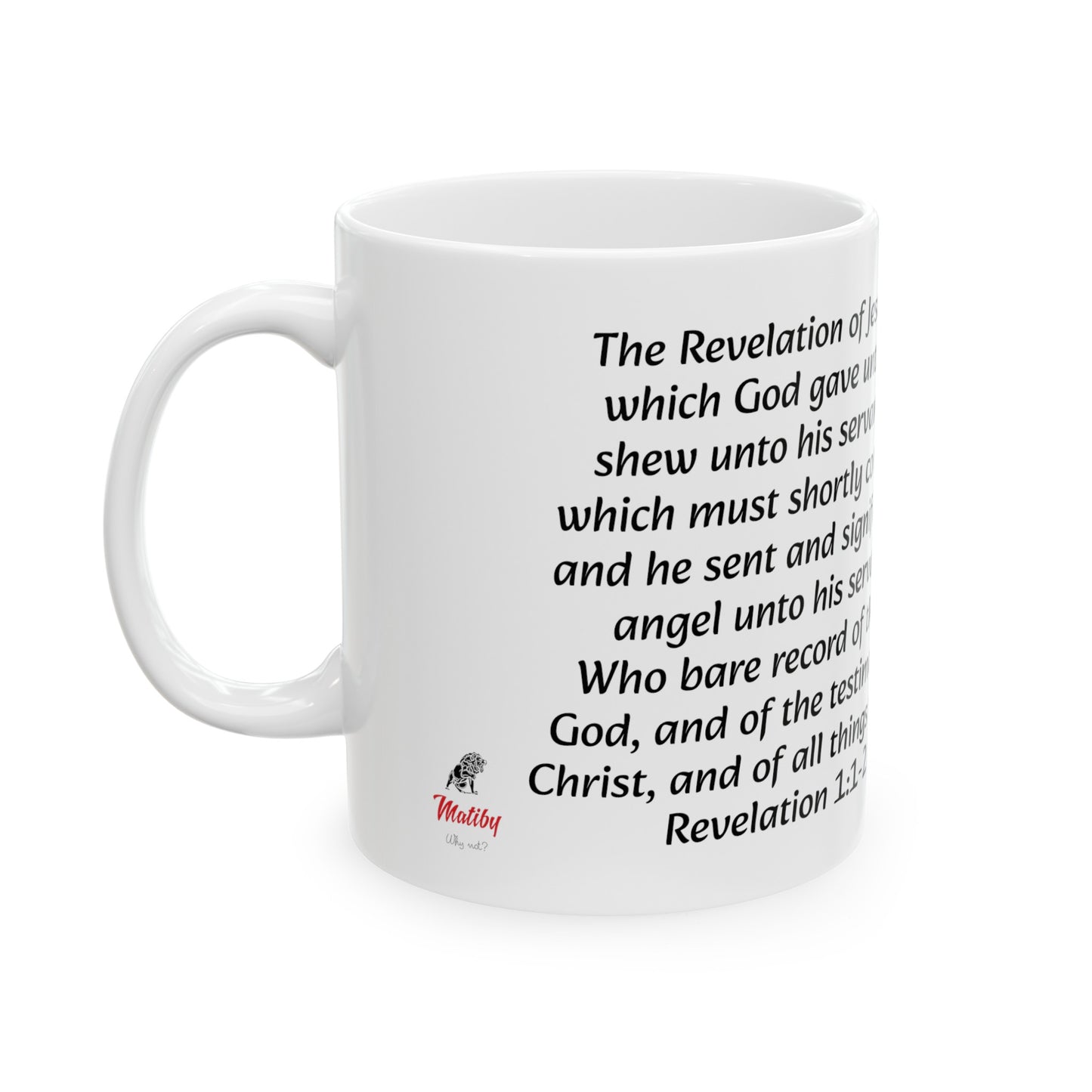 Bible Speaks Revelation 1:1-2 Ceramic Mug, 11oz