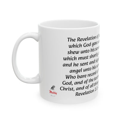 Bible Speaks Revelation 1:1-2 Ceramic Mug, 11oz