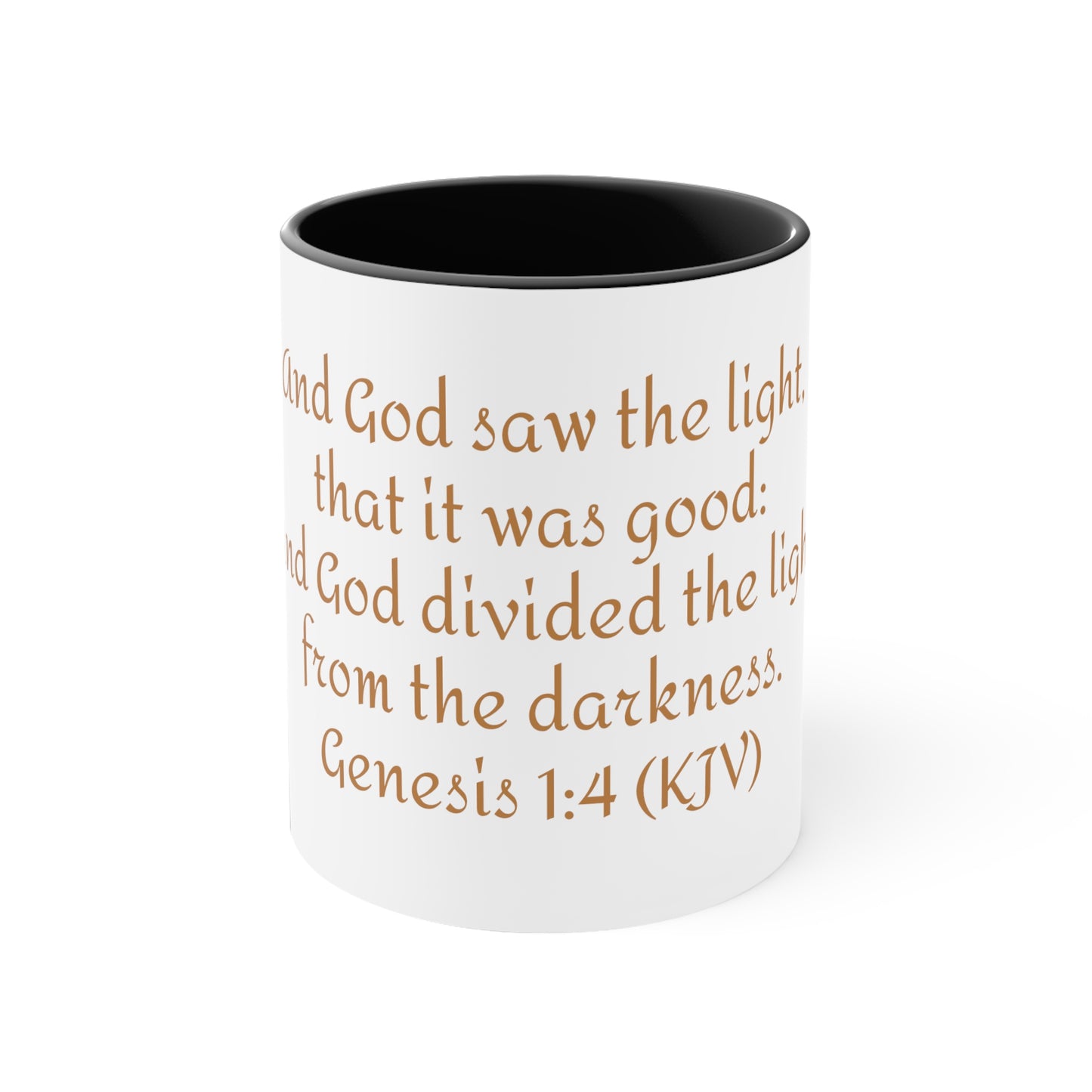 Bible Speaks Gen 1:4 Accent Mug, 11oz