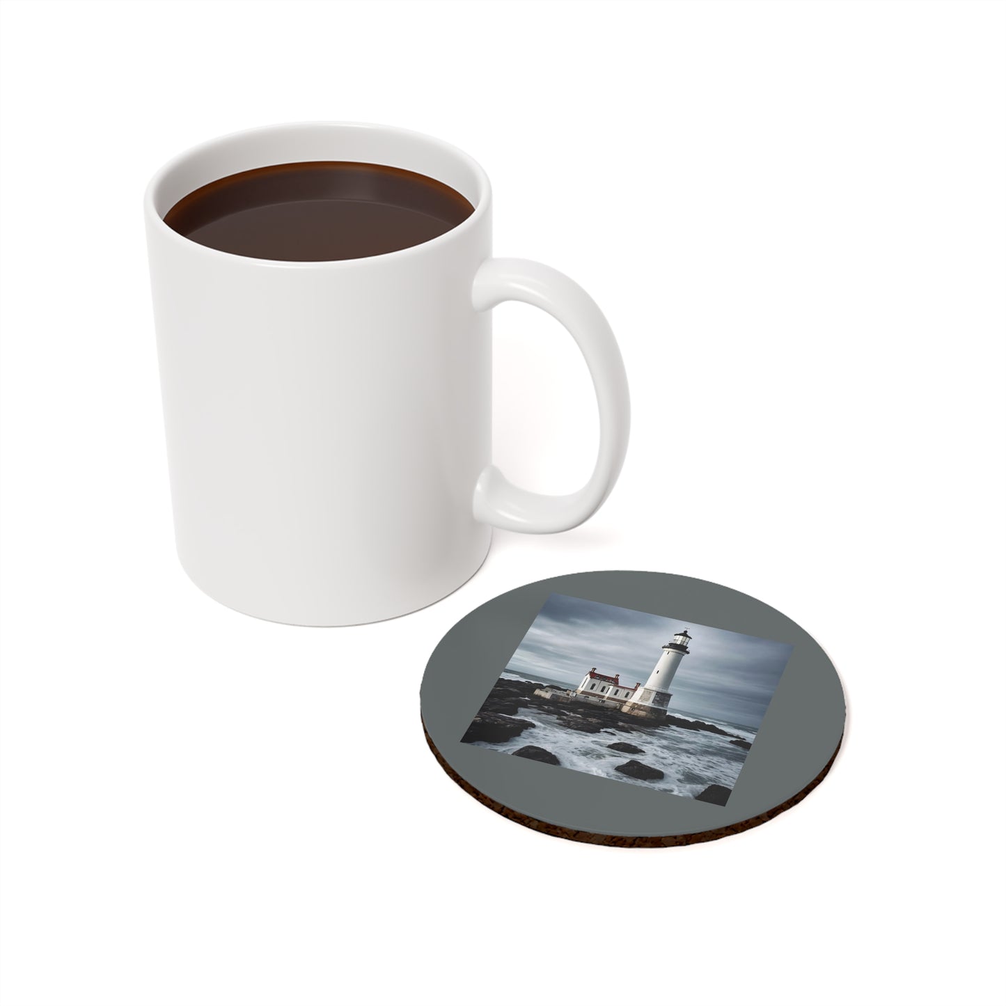 Matiby Lighthouse Cork Back Coaster