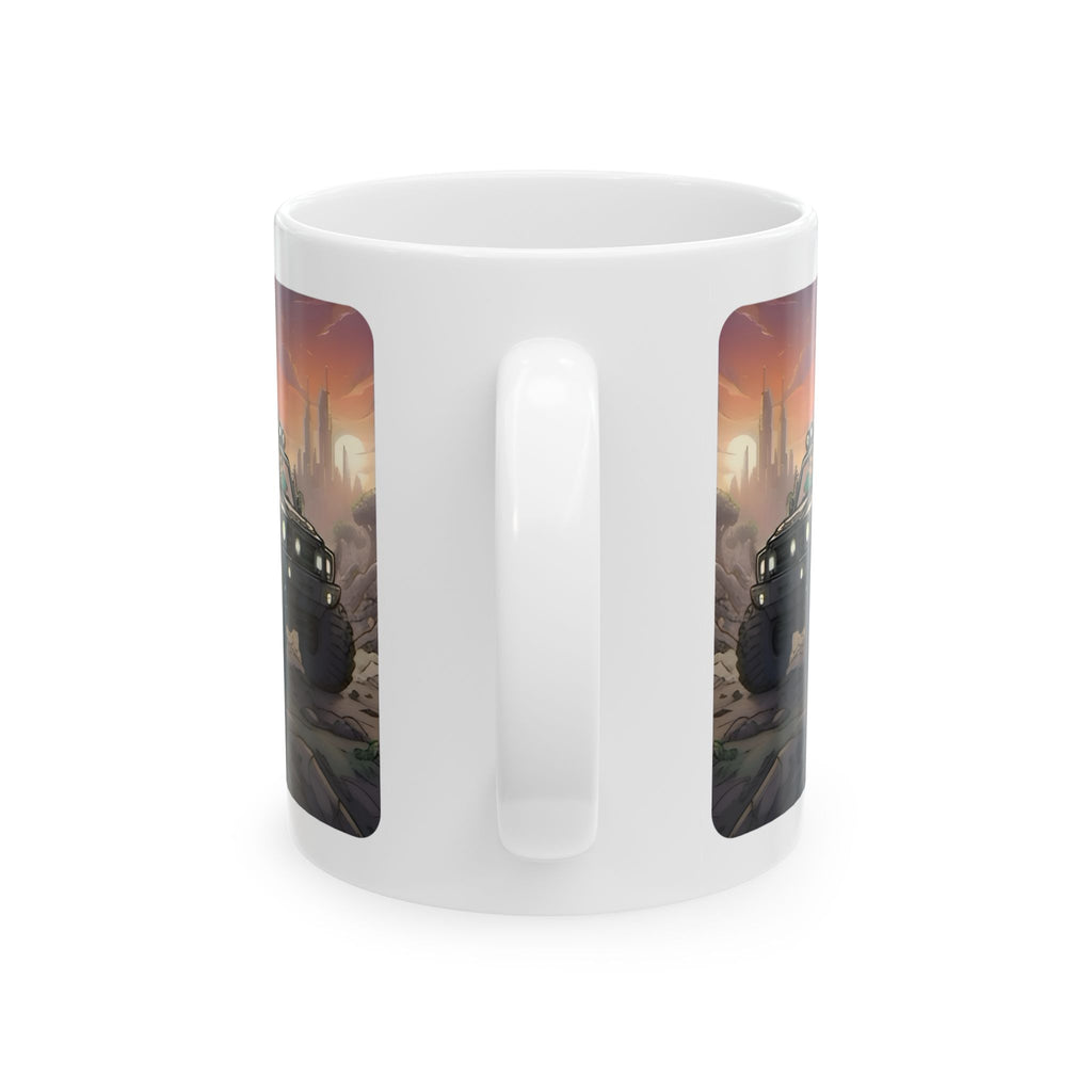 Adventure 4x4 Trucks #13, Hospital Healthcare Workers On The Go White Ceramic Mug — Find Your Path To The Essentials Cup (11oz & 15oz)