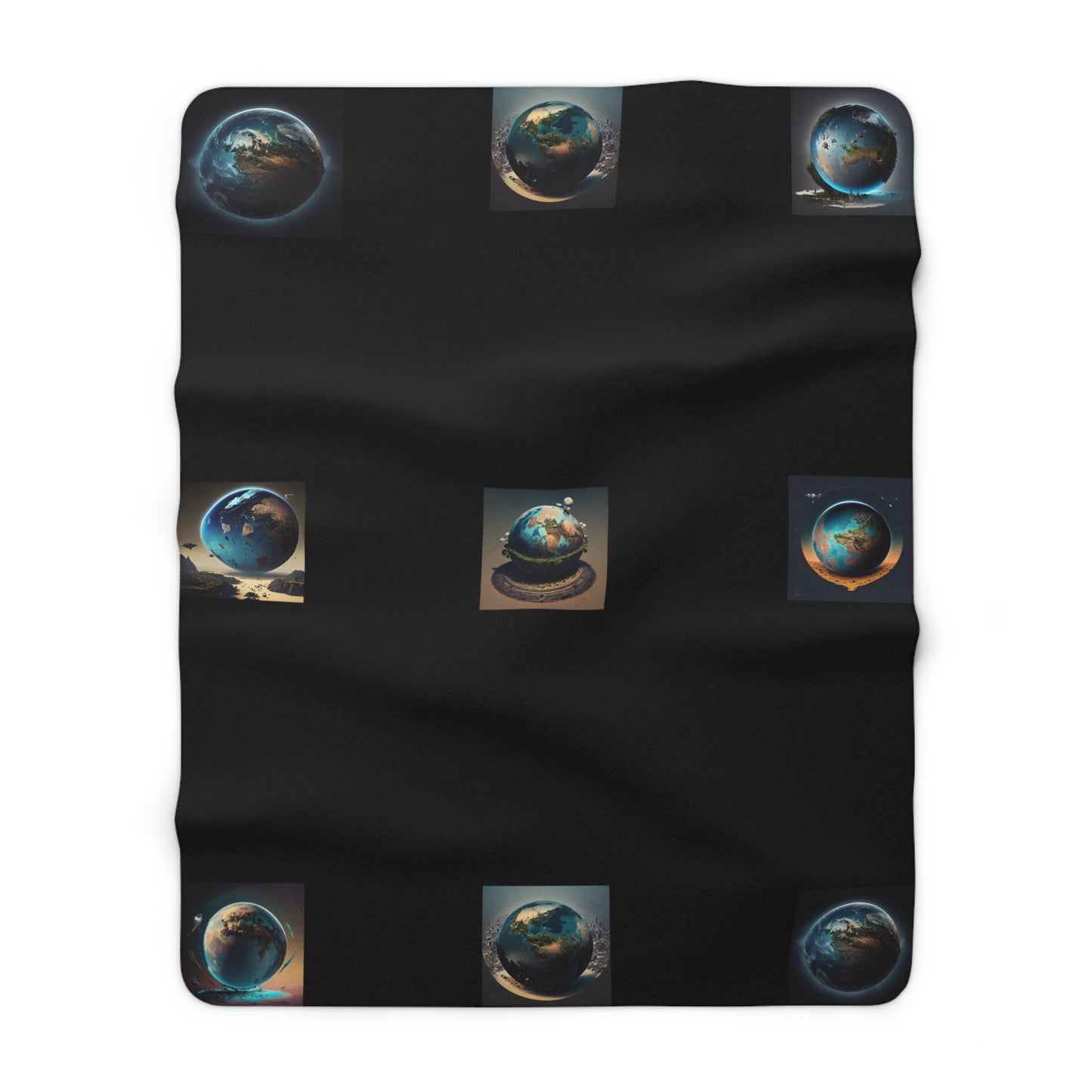 Matiby MEK Black Sherpa Fleece Blanket