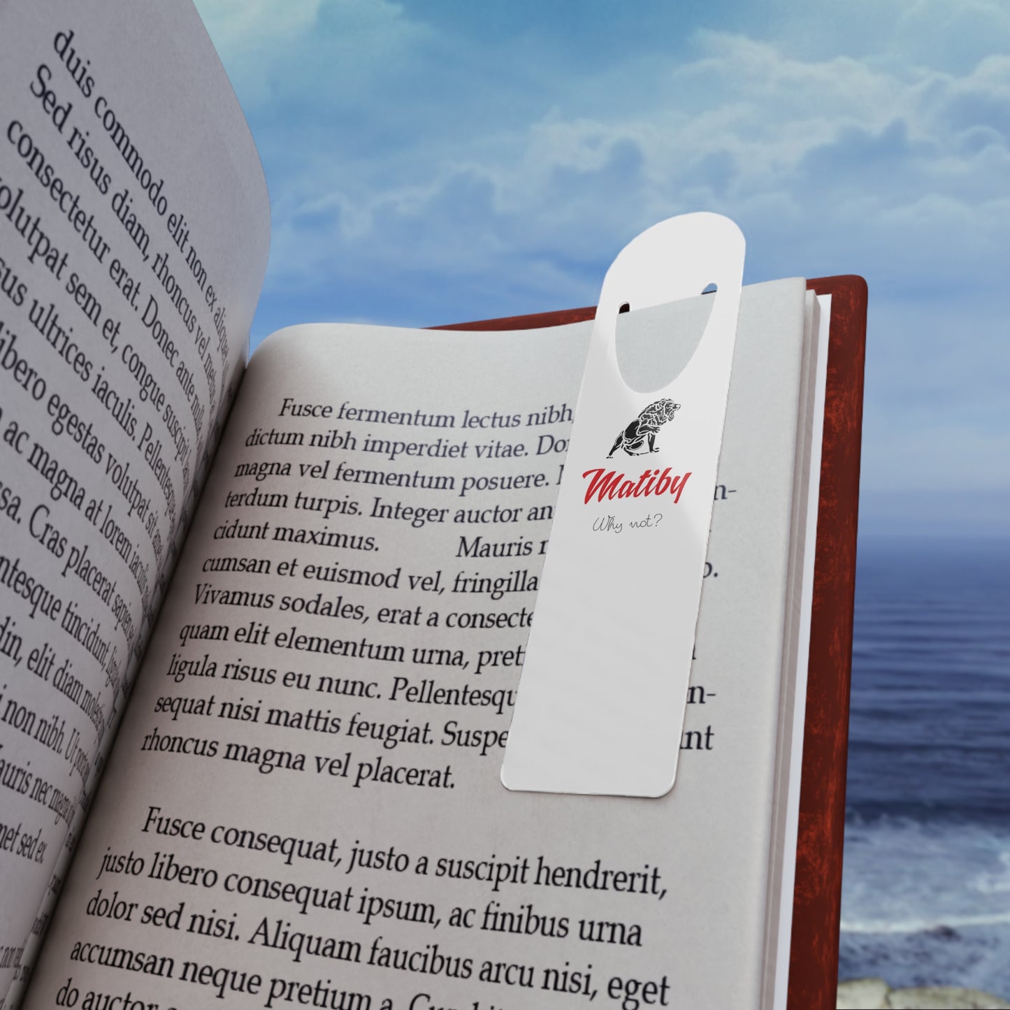 Matiby White Bookmark