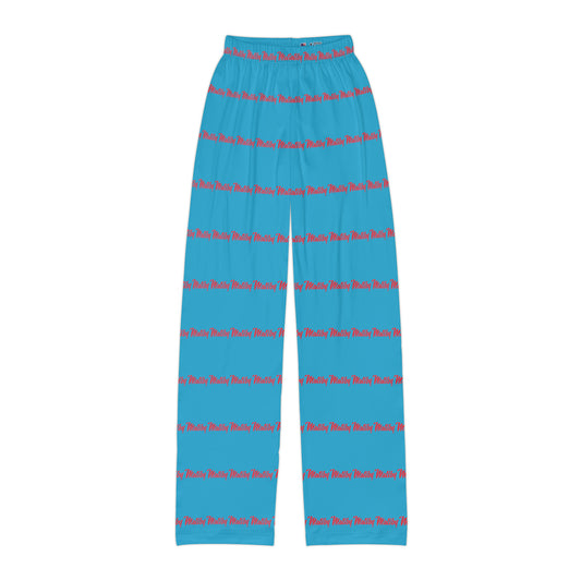 Kids Turquoise Pajama Pants (AOP)