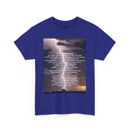 Lightning Style He is Risen Unisex Heavy Cotton Tee