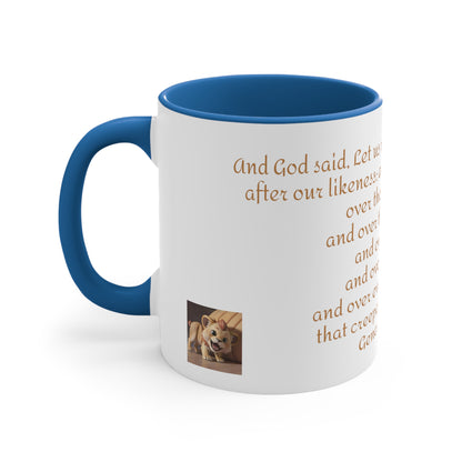 Bible Speaks Gen 1:26 Accent Mug, 11oz