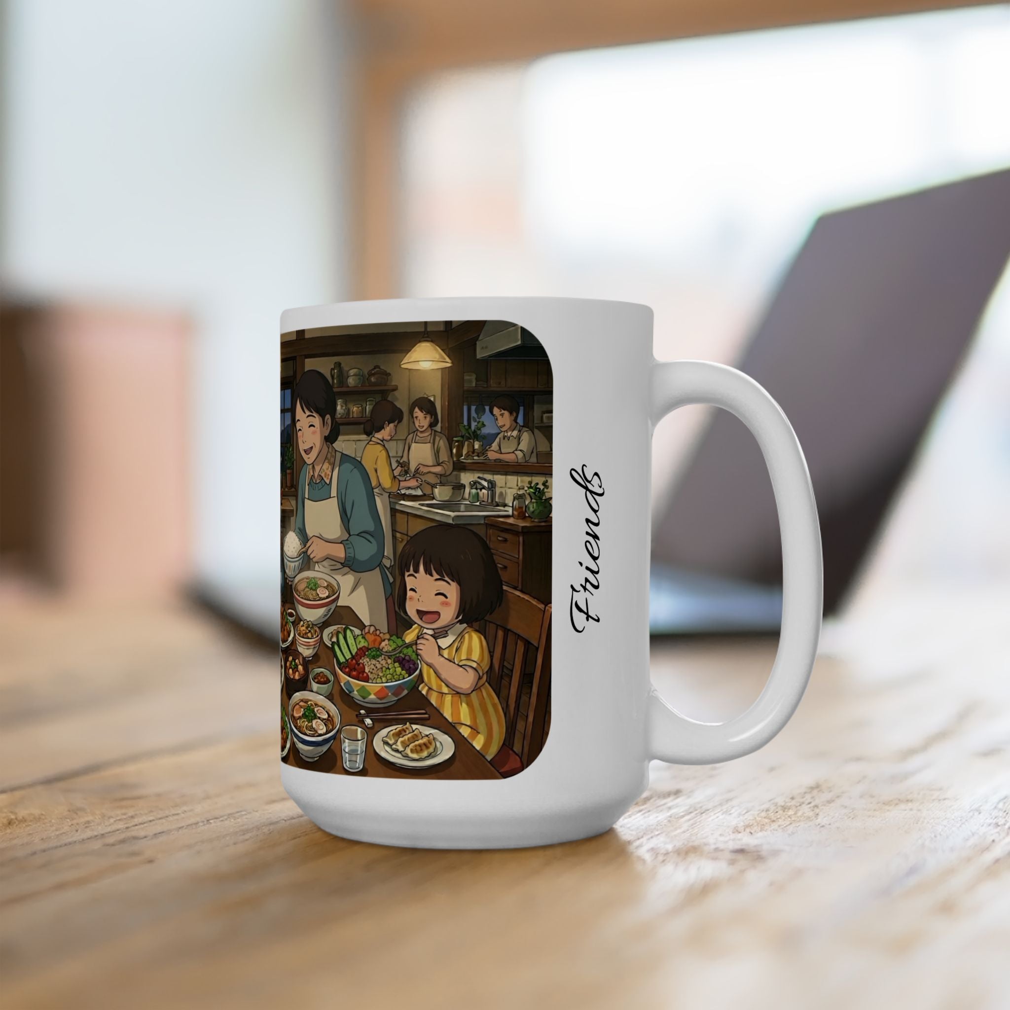 Family & Friends #6 Forever White Ceramic Mug — Cozy Feast Cup (11oz/15oz)