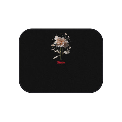 Matiby Amy's Special Black Flower Bloom Car Mats (Set of 4)