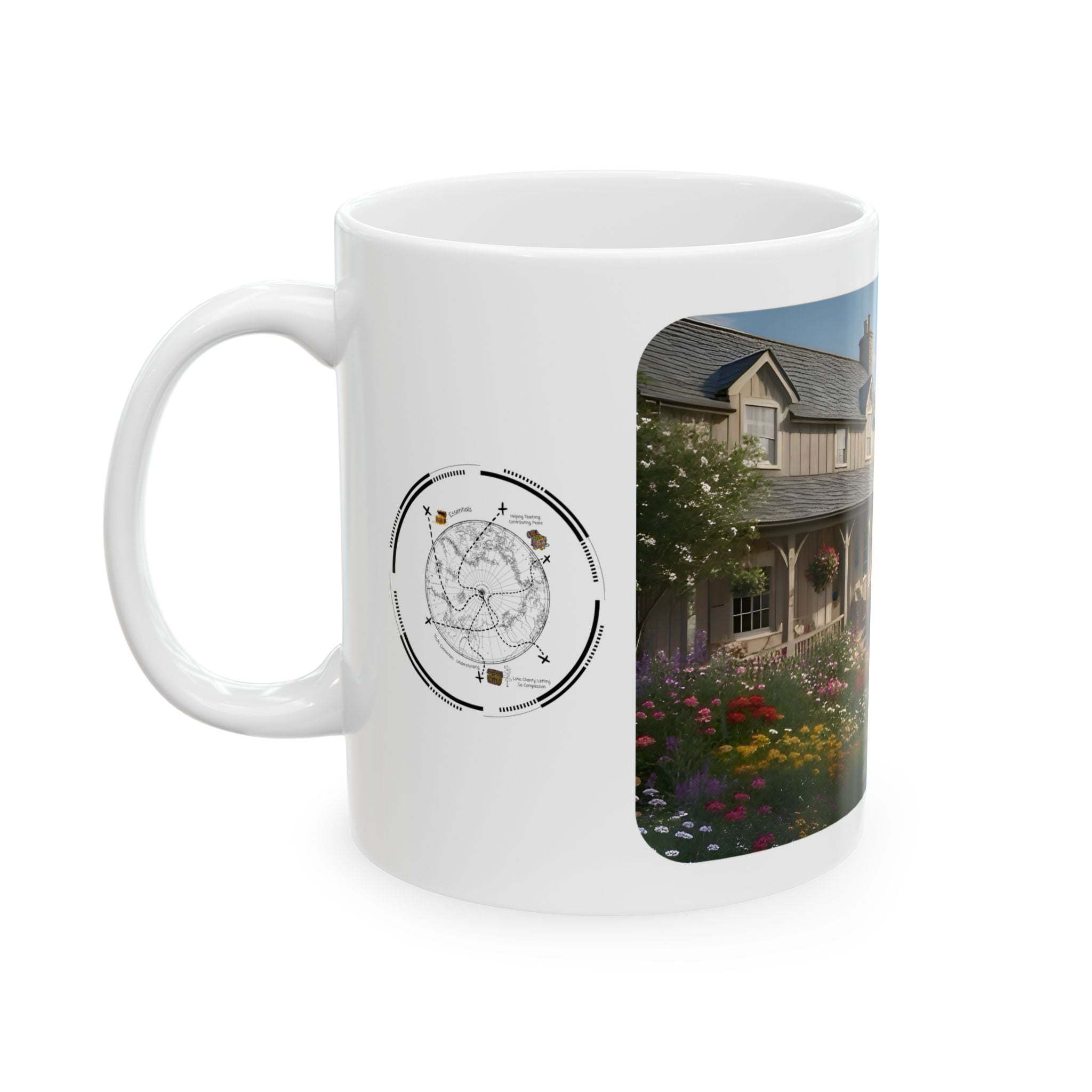 Cozy Architecture & Dreamy Landscapes #15 White Ceramic Mug – Homes Home Sweet Home Cup (11oz/15oz)