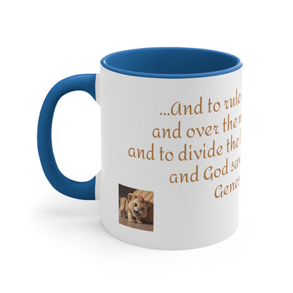 Bible Speaks Gen 1:18 Accent Mug, 11oz