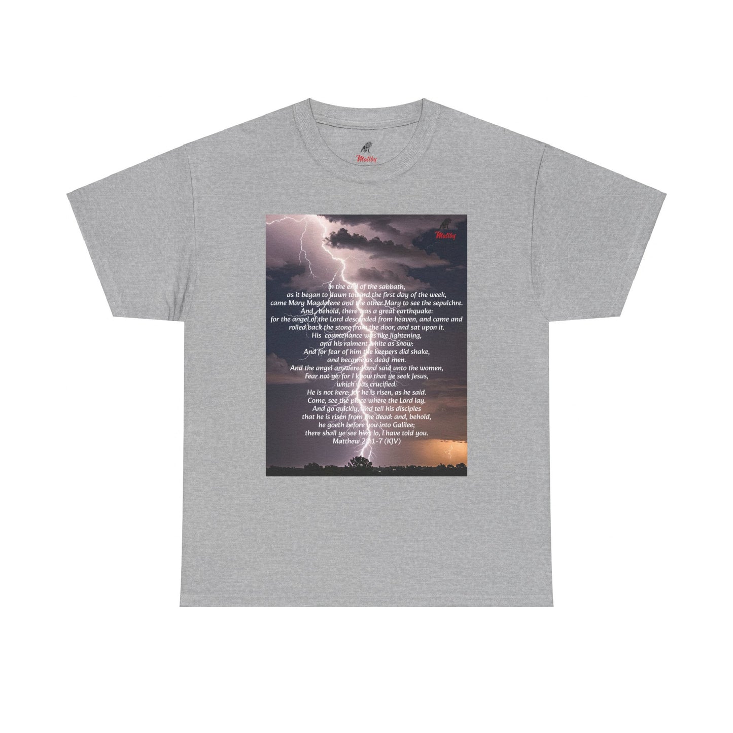 Lightning Style He is Risen Unisex Heavy Cotton Tee