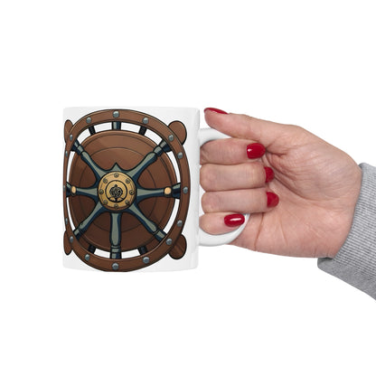 Nautical Helm Ceramic Mug, 11oz