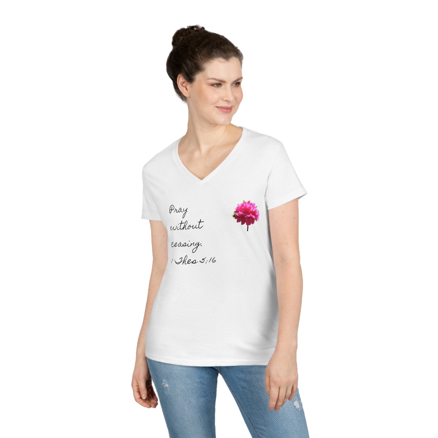 Bible Speaks Ladies' V-Neck T-Shirt