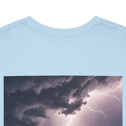 Lightning Style People Tremble Unisex Heavy Cotton Tee, Dual Side, W Font