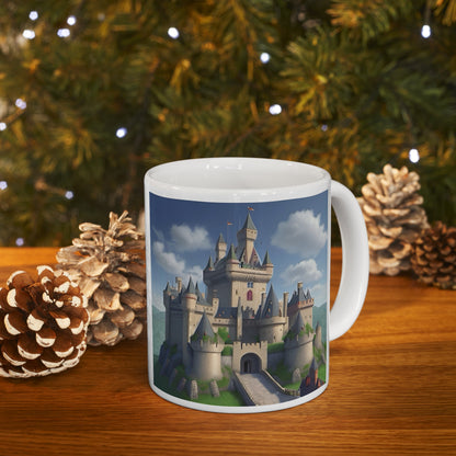 Artzy Castle Ceramic Mug, 11oz