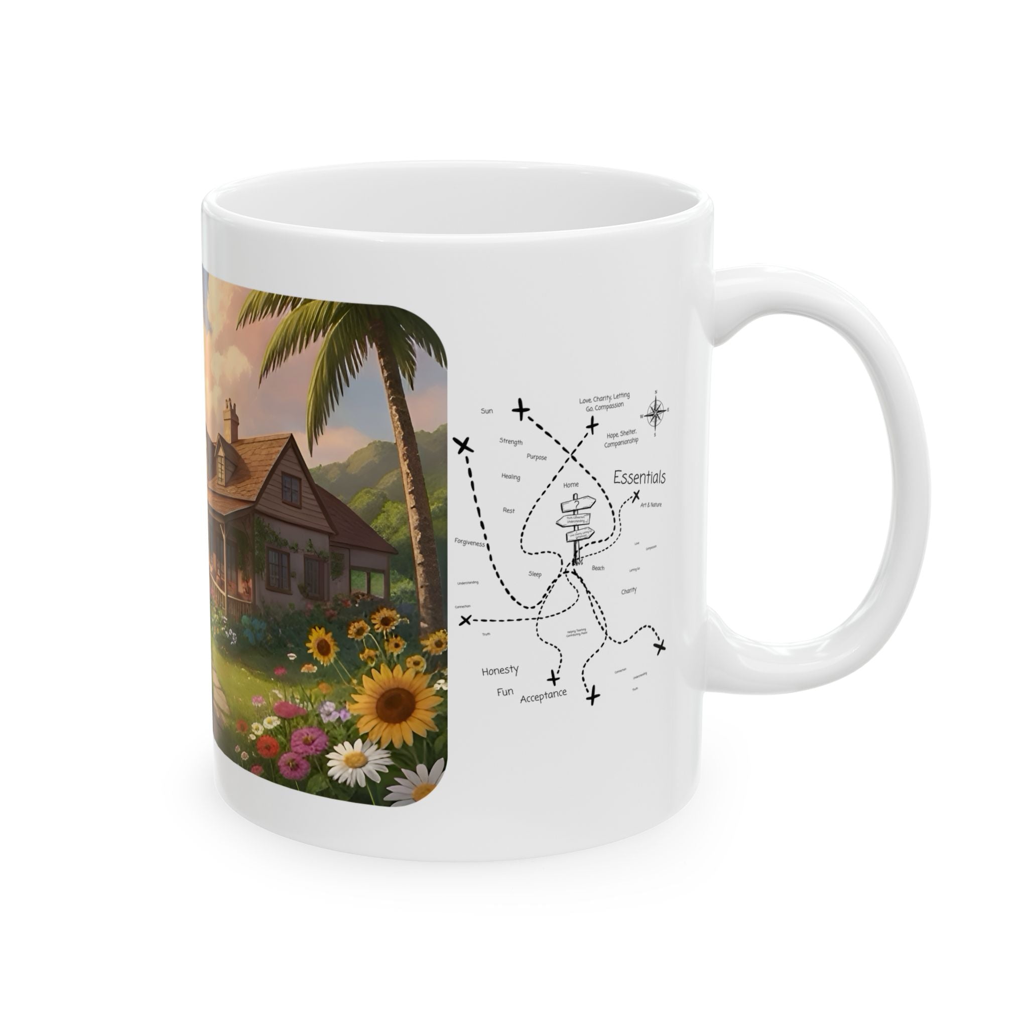 Cozy Architecture & Dreamy Landscapes #44 White Ceramic Mug – Homes Home Sweet Home Cup (11oz/15oz)