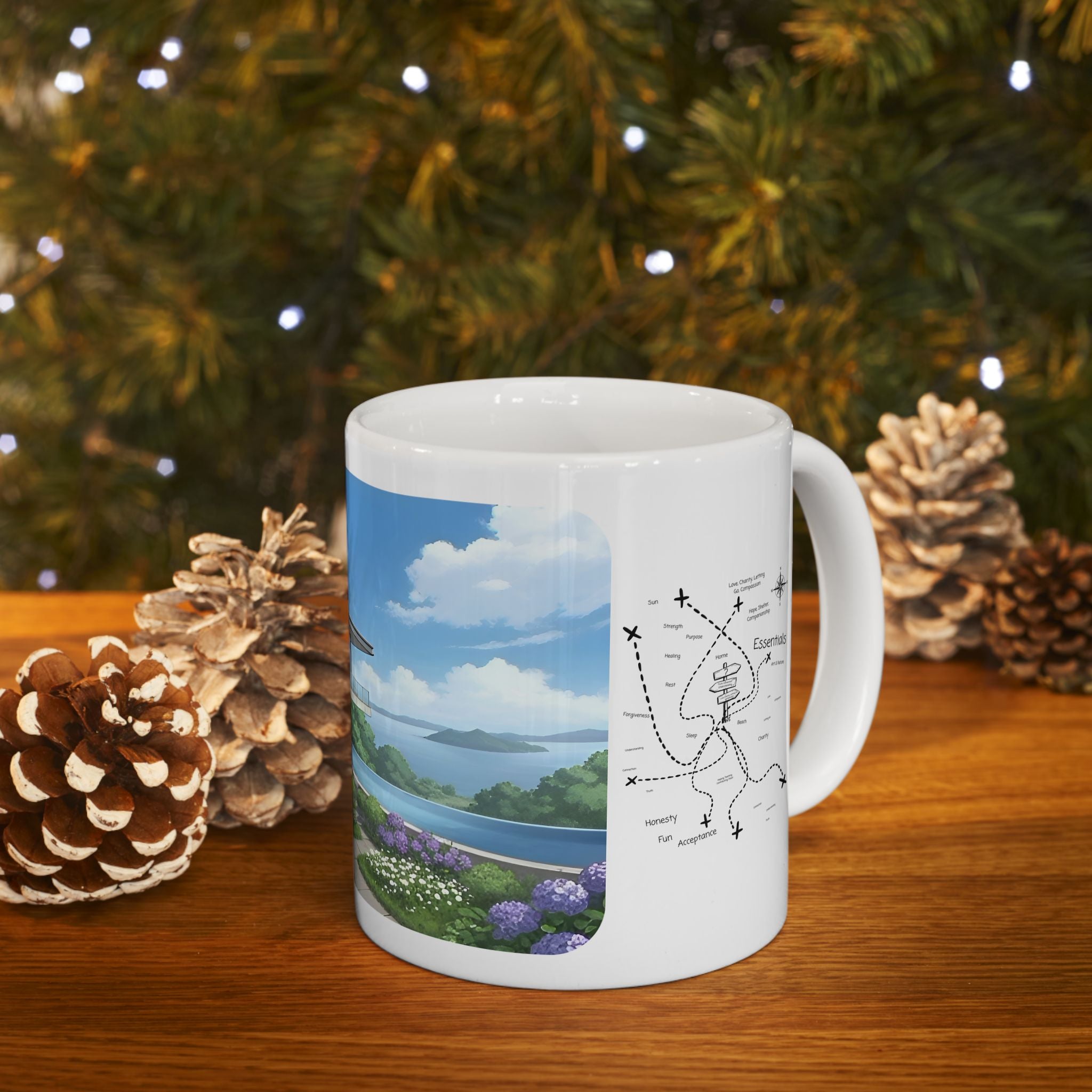 Cozy Architecture & Dreamy Landscapes #36 White Ceramic Mug – Homes Home Sweet Home Cup (11oz/15oz)