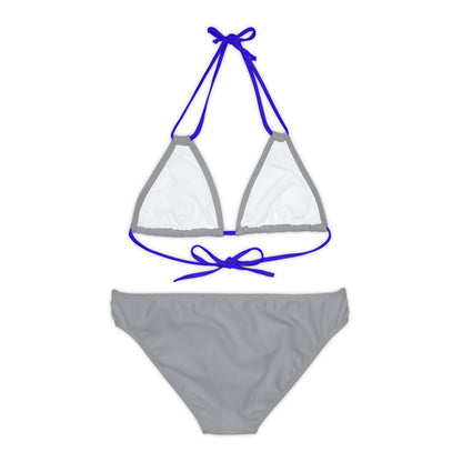 Grey Strappy Bikini Set (AOP)