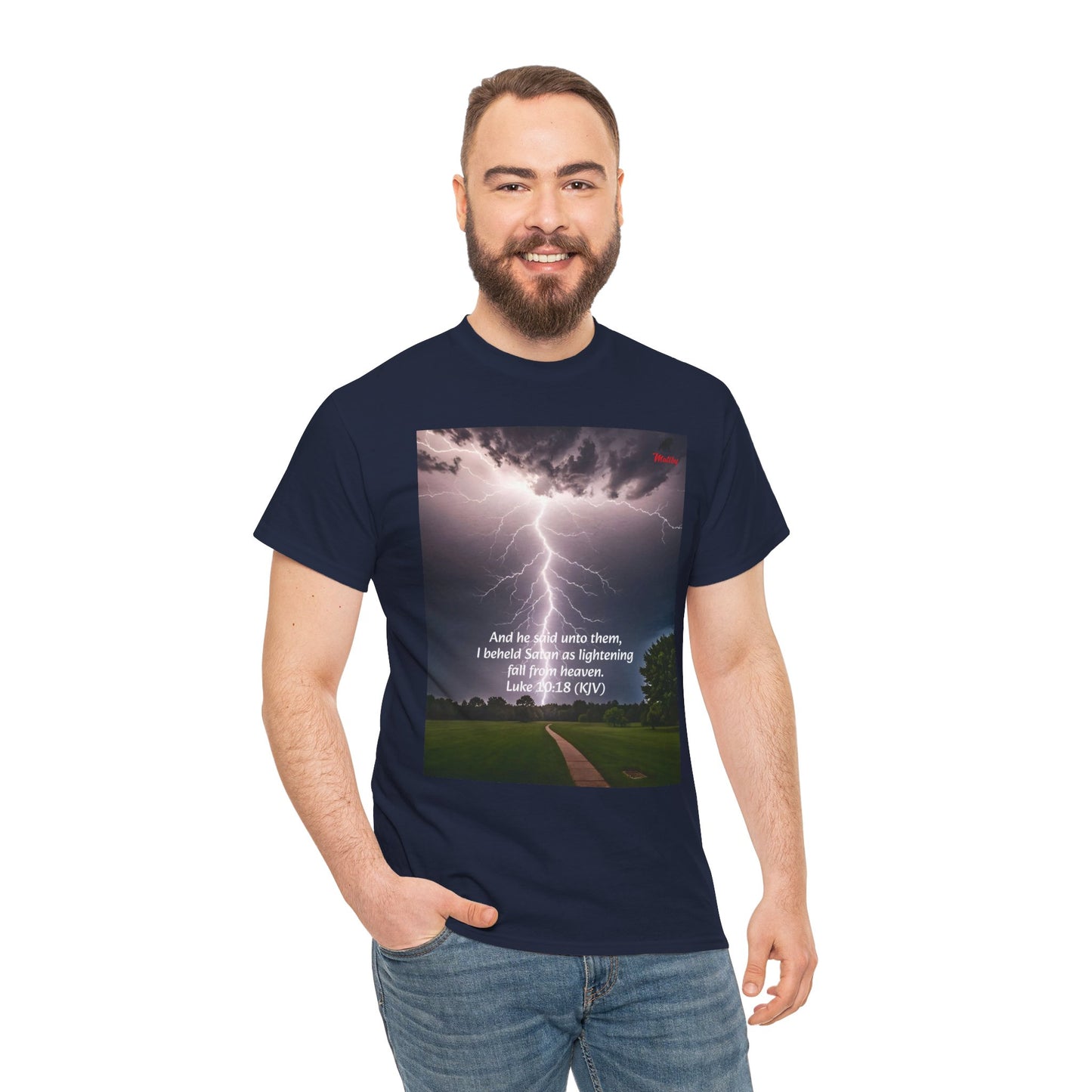 Lightning Style Satan's Fall Unisex Heavy Cotton Tee