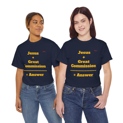 Jesus+Great Commission Unisex Heavy Cotton Tee