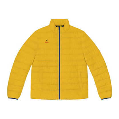 Men's Yellow Puffer Jacket (AOP)