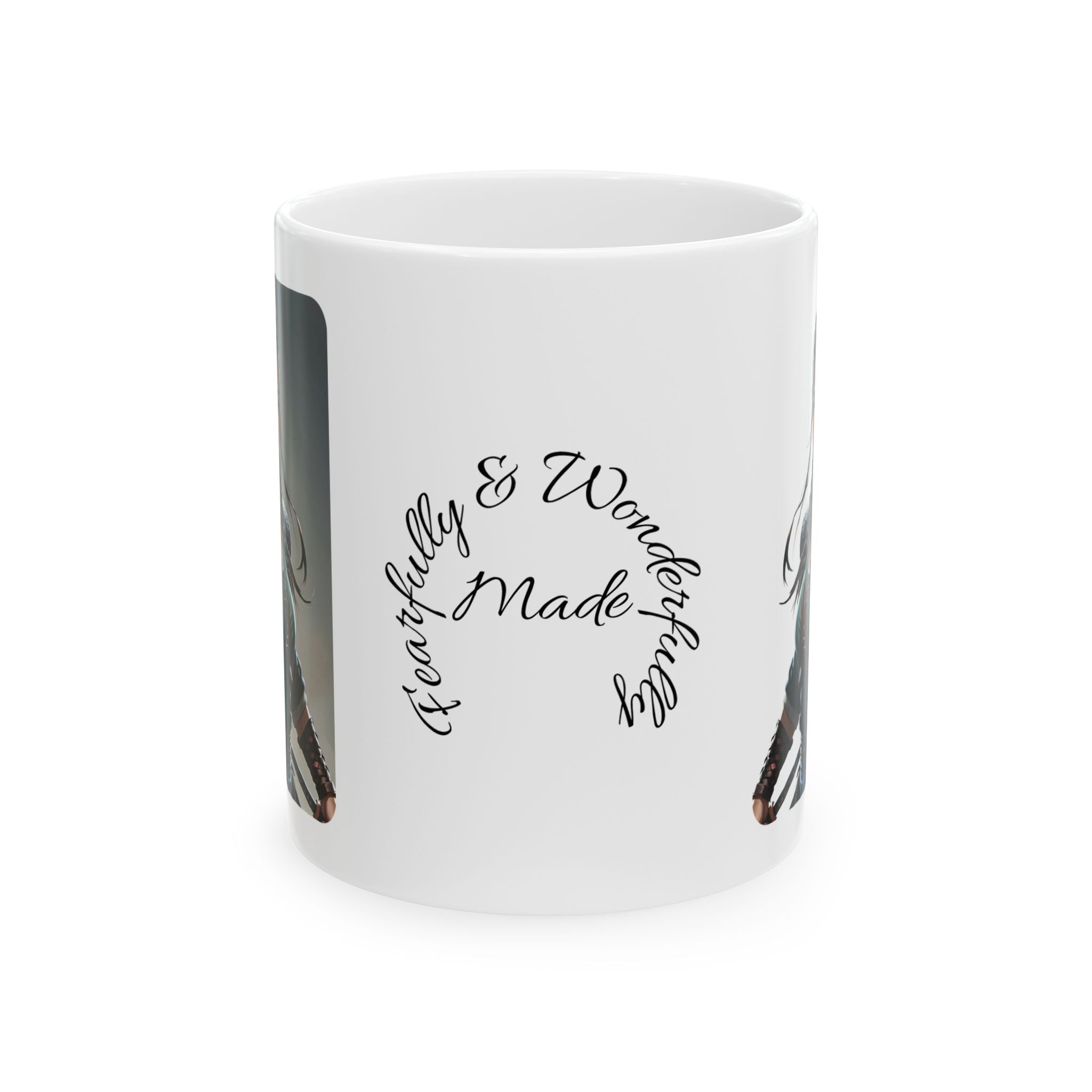 Gentle Woman of Valor #19 White Ceramic Mug - Fearfully & Wonderfully Made Tribute Cup (11oz/15oz)