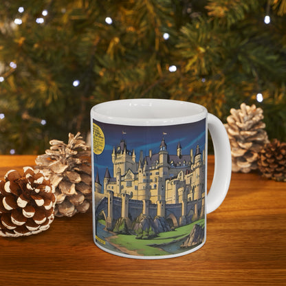 Artzy Castle Ceramic Mug, 11oz