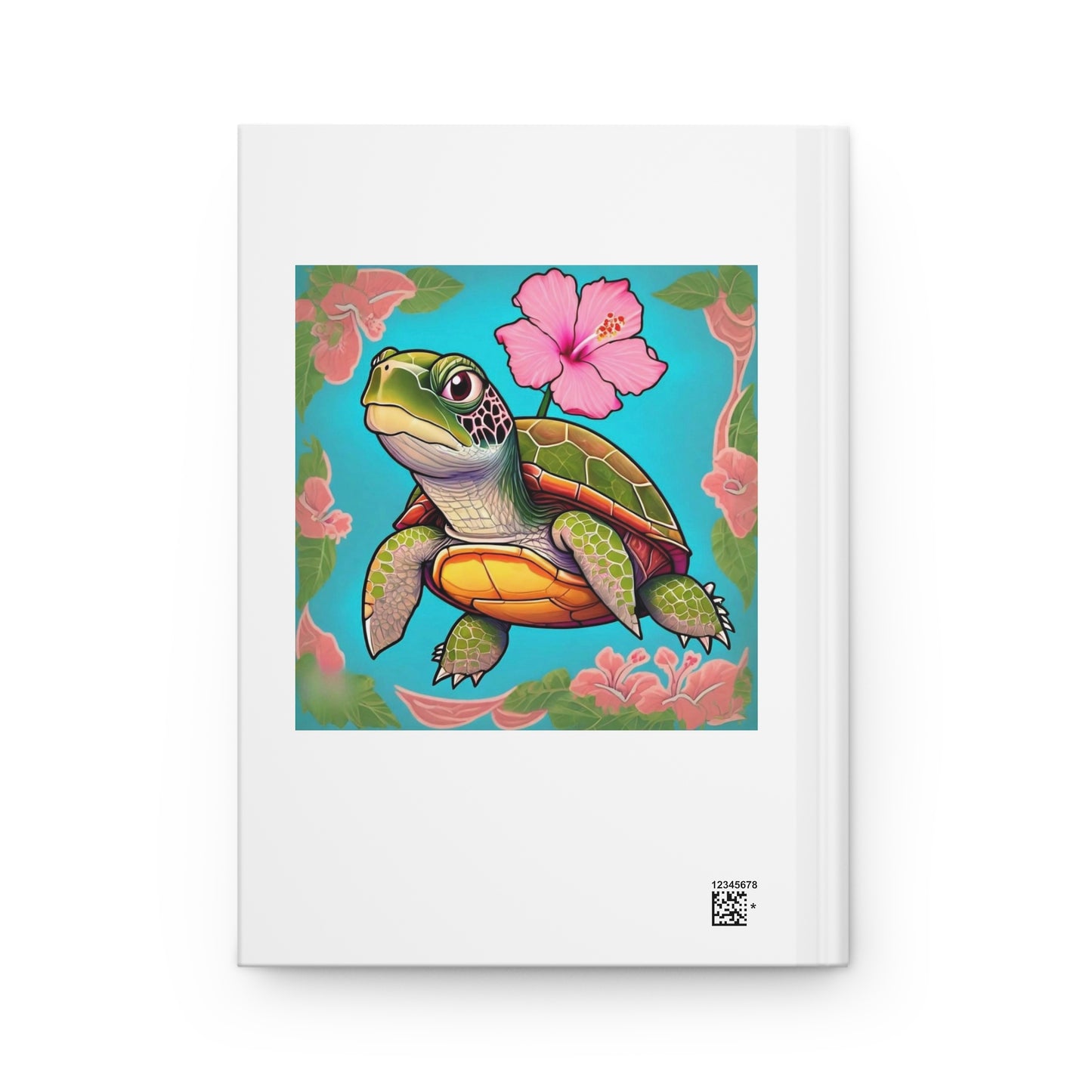 Turtle Rose Hardcover Journal Matte White