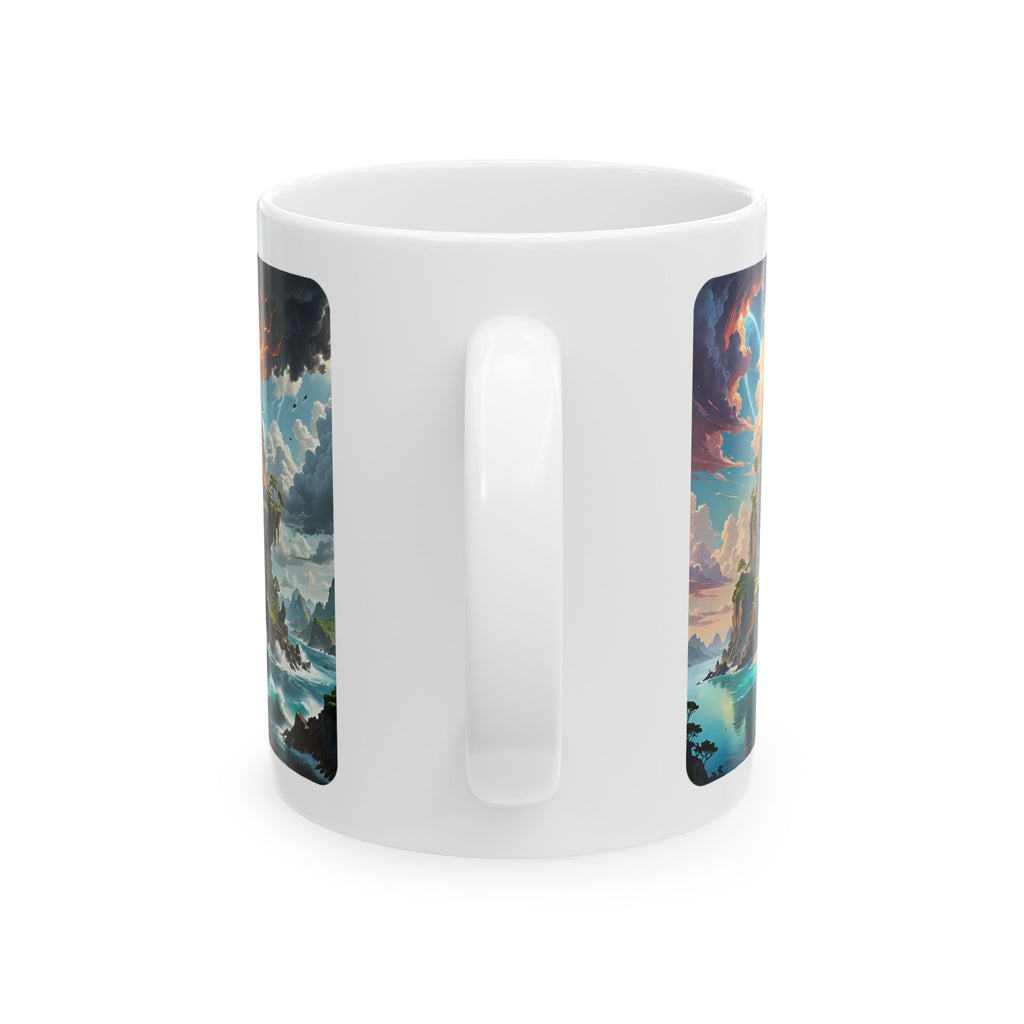 Contrast & Perspective #5 White Ceramic Mug — Time & Chance Daily Cup (11oz, 15oz)
