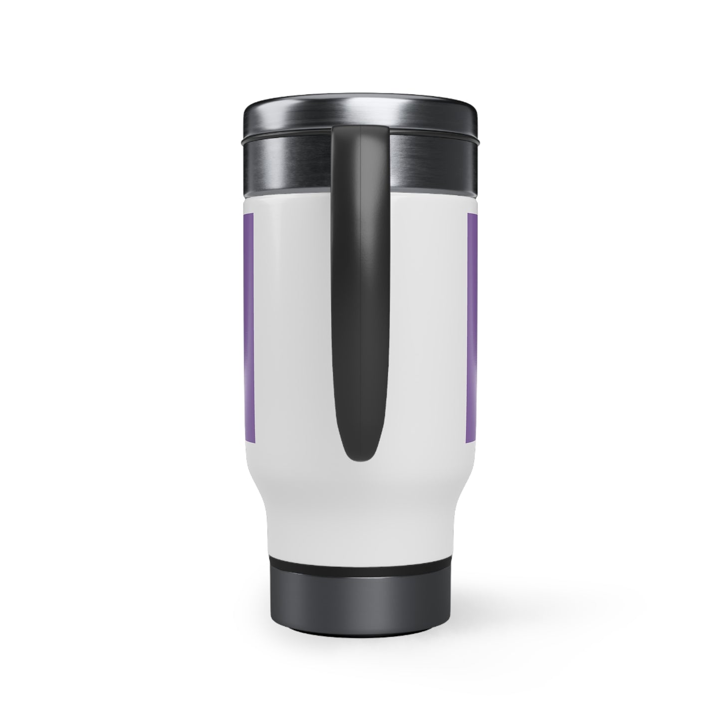 Purple Stainless Steel Travel Mug with Handle, 14oz