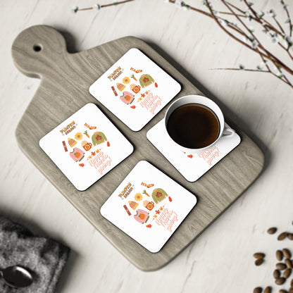 Journeys Autumn Seasons of Change Coaster White, Gifts for the Holidays, Seasonal Coasters, Coasters for All Occasions, Thanksgiving Pumpkin Coaster