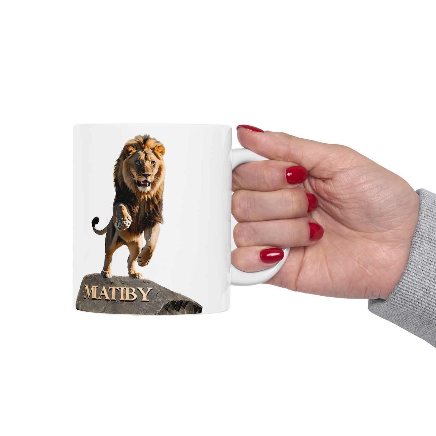 Matiby Lion Ceramic Mug, 11oz