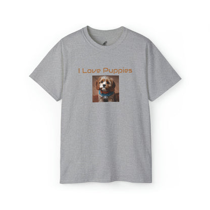 Matiby "I Love Puppies" Unisex Ultra Cotton Tee