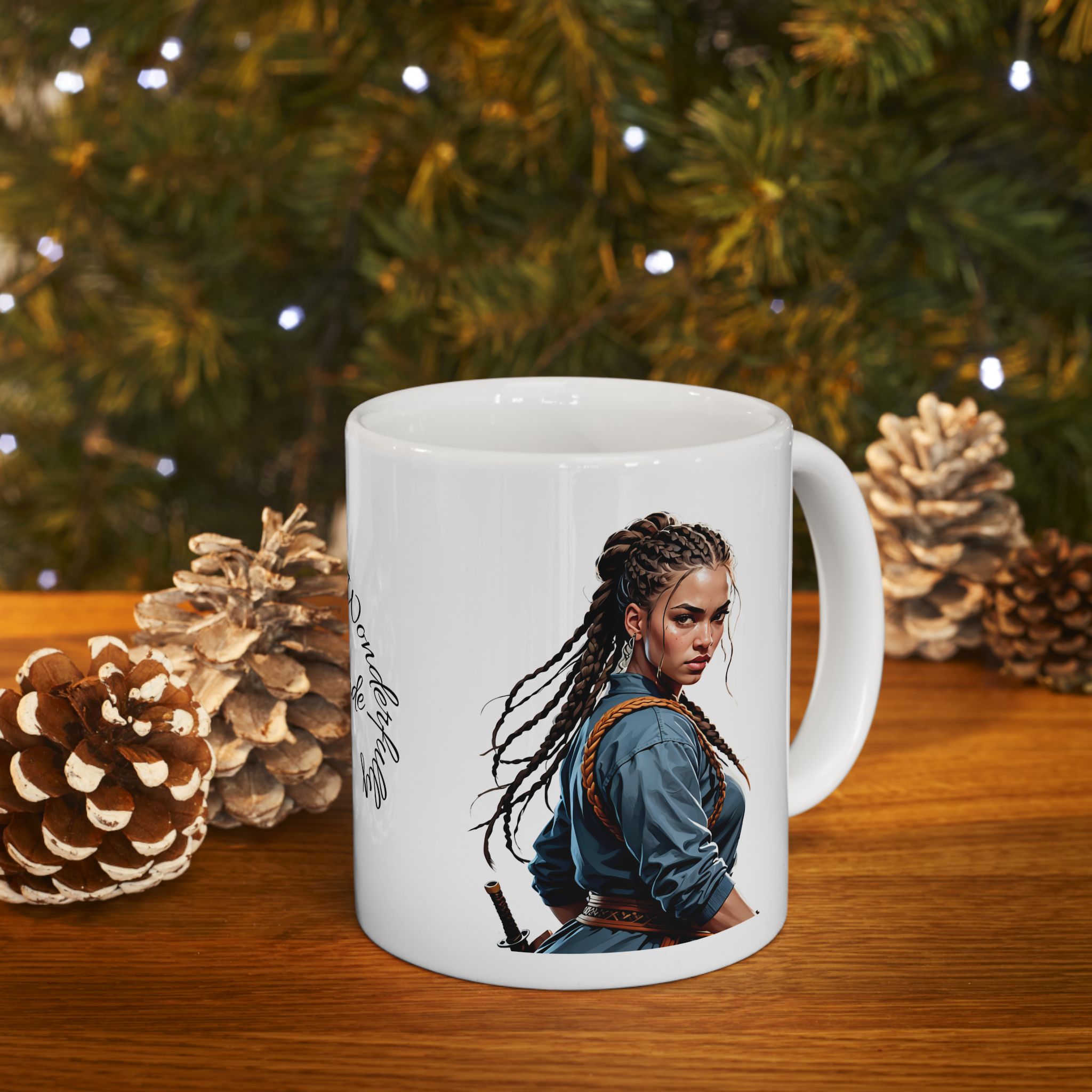 Gentle Woman of Valor #15 White Ceramic Mug - Fearfully & Wonderfully Made Tribute Cup (11oz/15oz)