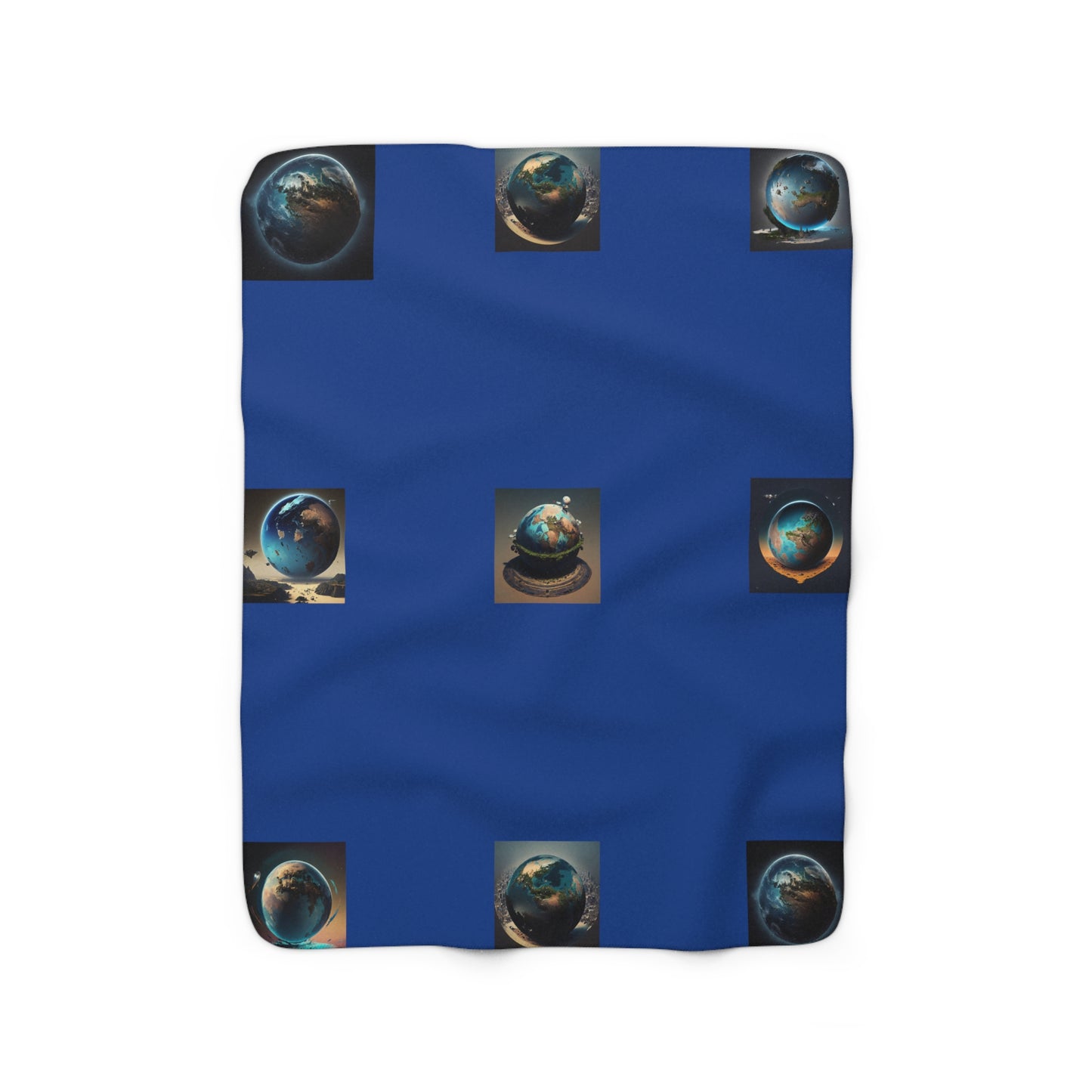 Matiby MEK Blue Sherpa Fleece Blanket