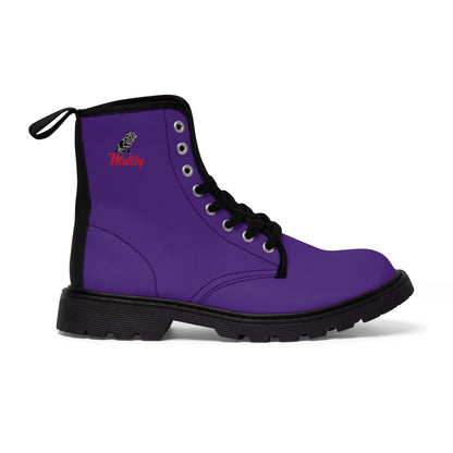 Men's Purple Canvas Boots