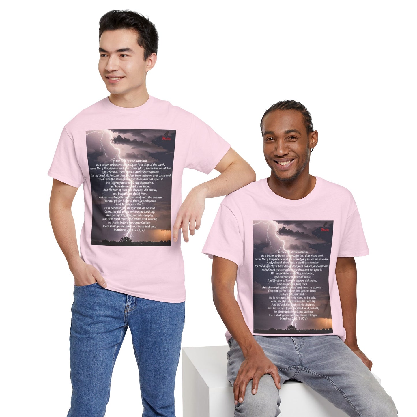 Lightning Style He is Risen Unisex Heavy Cotton Tee