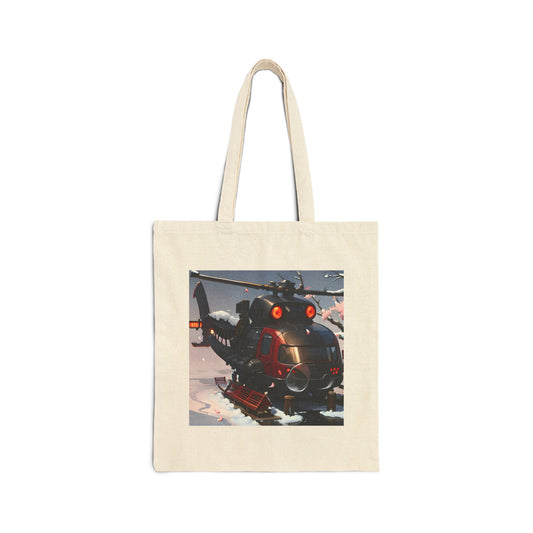 Helicopter Cotton Canvas Tote Bag