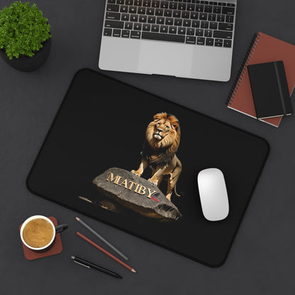 Matiby Lion Desk Mat, Black