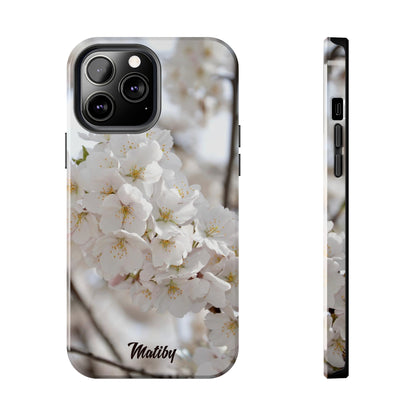 White Flower Tough Phone Cases