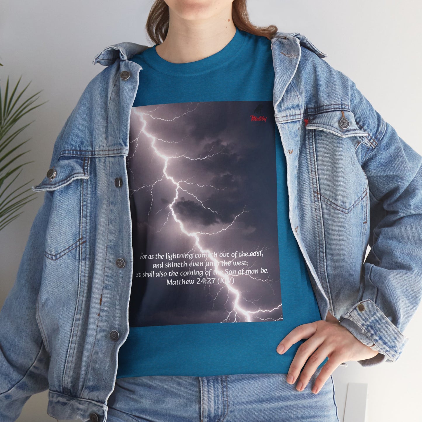 Lightning Style East West Unisex Heavy Cotton Tee