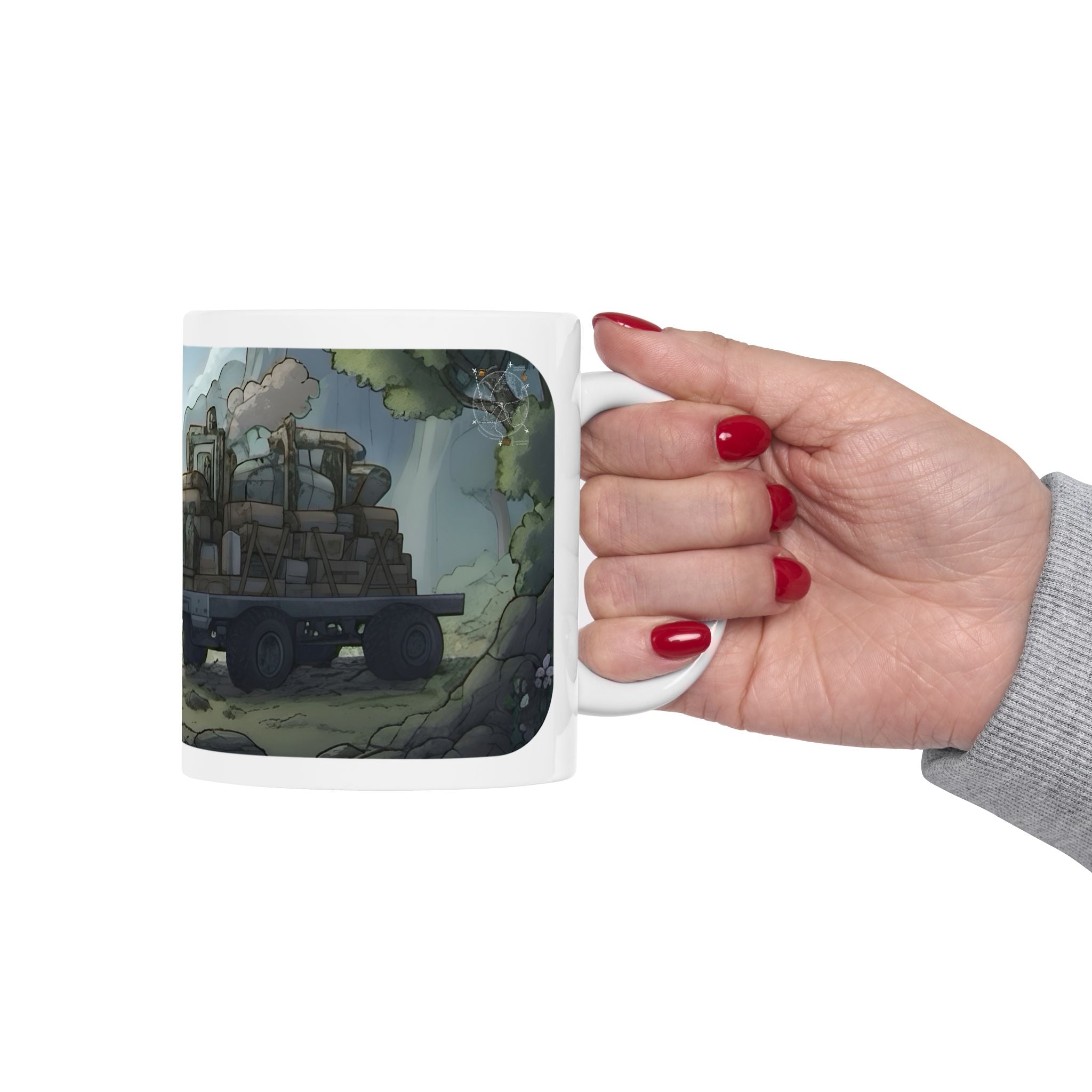 Adventure 4x4 Trucks #35, Future Scientists On The Move White Ceramic Mug — Find Your Path To The Essentials Cup (11oz & 15oz)